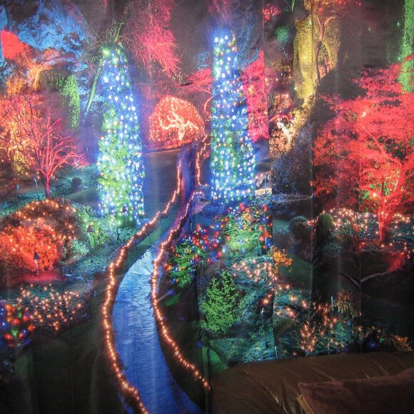 NWT Ambesonne Curtains Christmas at Butchart Gardens 108 x 84 - Picture 6 of 6